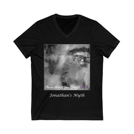 Unisex Jersey Short Sleeve V-Neck Tee